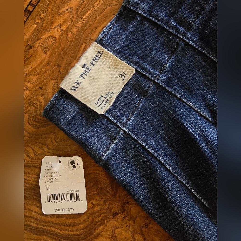 We The Free By Free People Retro Inspired Tailored Jeans Womens Size 31 - Picture 5 of 8